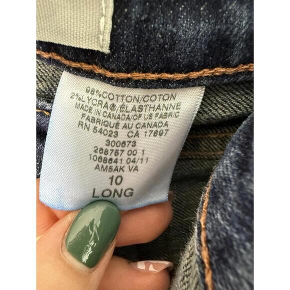 Gap Bootcut Jeans Womens Size 10 Long Blue Cotton Blend Distressed Mid Rise - Picture 6 of 9